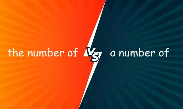 تفاوت a number of و the number of