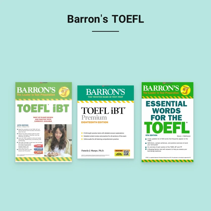 کتاب های Barron's TOEFL